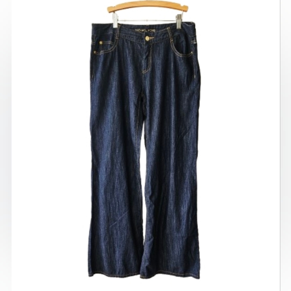 Michael Kors Lightweight Dark Wash Flare Trouser Jeans Size 8